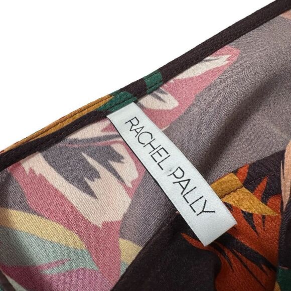 Rachel Pally Chocolate Brown Floral Crepe Manon Dress in Tulip, Size Small - Picture 9 of 11